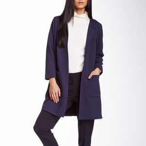 Harlowe&Graham Navy Long Zipper Professional Coat